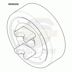 W0000352 - Brake Asm - Drum/yoke (10 X 3 & 1550) Propshaft Park Brake (24K GVWR)