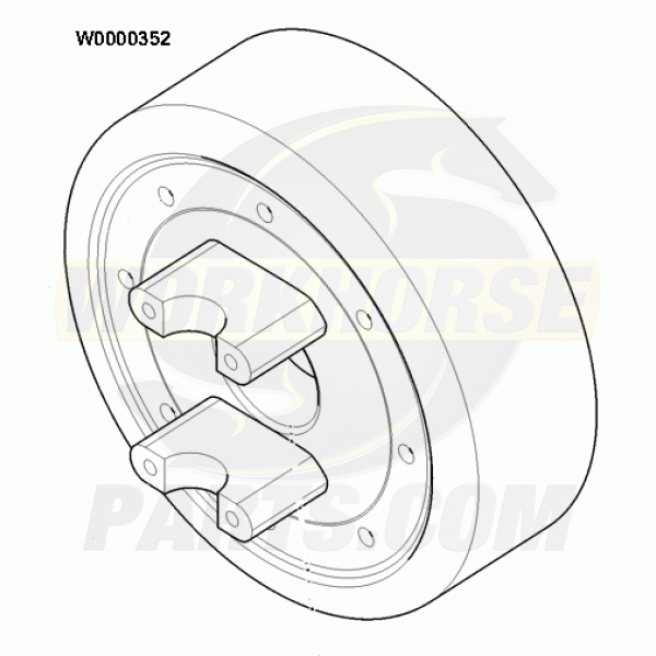 W0000352 - Brake Asm - Drum/yoke (10 X 3 & 1550) Propshaft Park Brake (24K GVWR)