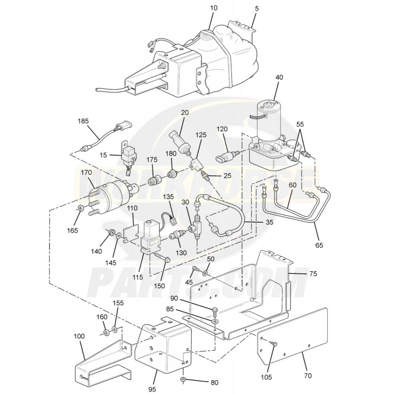 W0005235 - Actuator Asm - Park Brake (With Bracket)