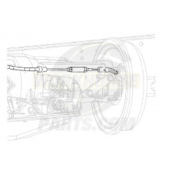 W0007187  -  Cable Asm - Park Brake Rear (15.5")