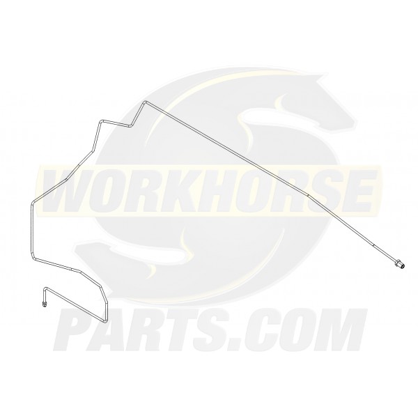 W0007506  -  Pipe Asm - Front Brake RH (From Right Front Caliper Brake Hose to ABS Module)