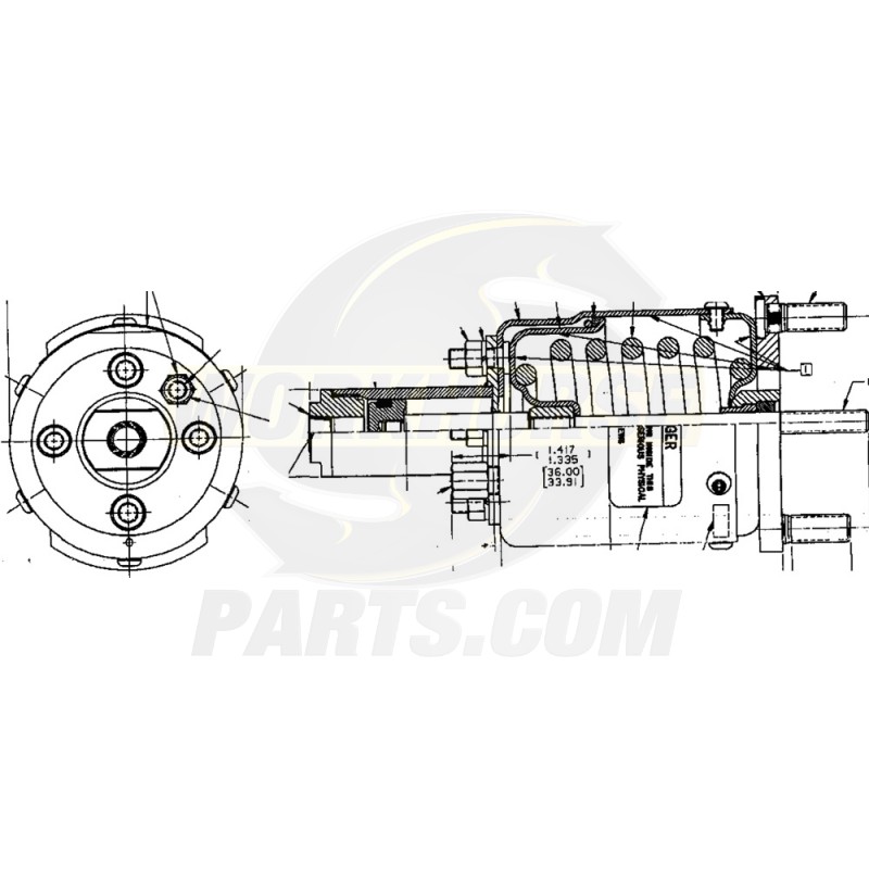 W8000504 - J71 Hydraulic Park Brake Actuator - Workhorse Parts