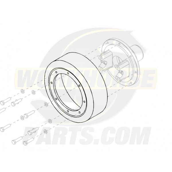 W8000674  -  Park Brake Drum - 10" (No Yoke)