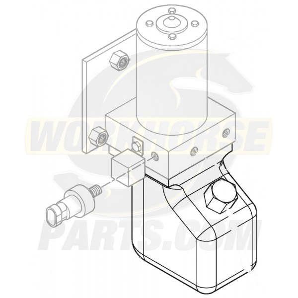 W8001078  -  Reservoir - Park Brake Pump (0.75 Qt)