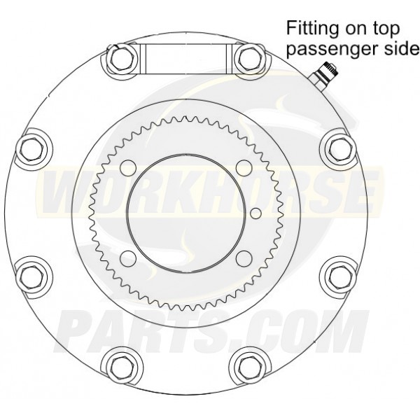 W8001662  -  J72 Hydraulic Propshaft Parking Brake Asm, Without Yoke (GM Transmission)