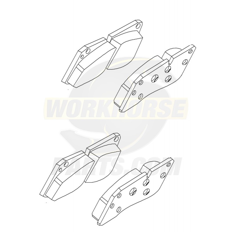 W42 Brake Job Kit (JM3 2 Piston 52mm Brembo Calipers) Workhorse Parts