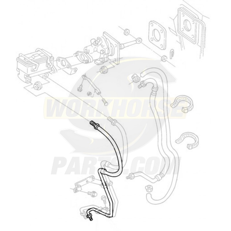 W8006742 Pipe Asm Brake Valve (Pressure Modulation) Workhorse Parts