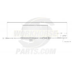 W8007196  -  Cable Asm - Park Brake Front (99.25")