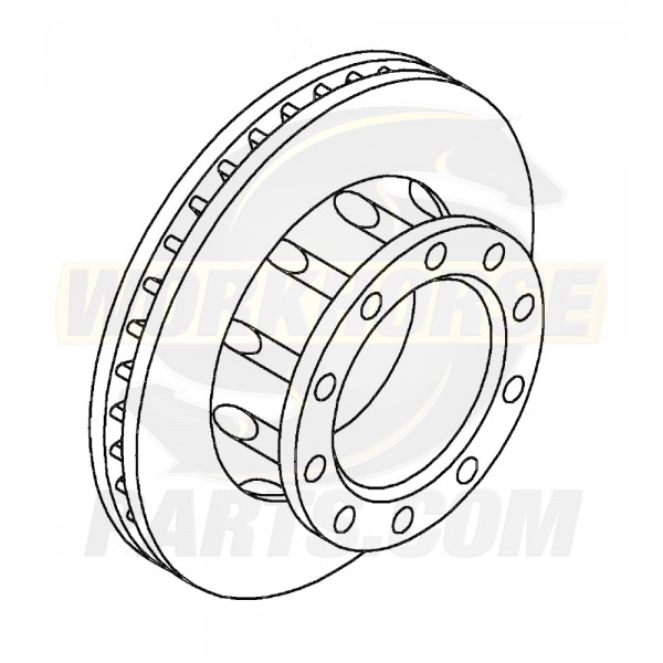 W8810507AF  -  Rotor - Aftermarket P32 / P42 Rear (JF9 - 4 Wheel Disc)