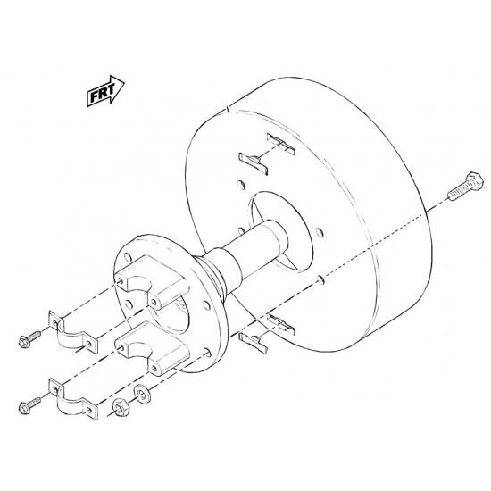 W8000557 - P32/P42/W42 Propshaft Park Brake Drum Asm (with Yoke) W8000557 - P32/P42/W42 Propshaft Park Brake Drum Asm (with Yoke)