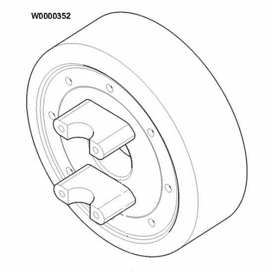 W0000352 - Brake Asm - Drum/yoke (10 X 3 & 1550) Propshaft Park Brake (24K GVWR)