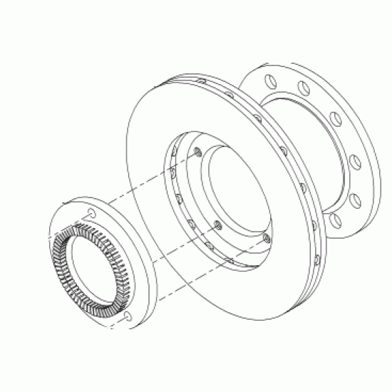 W8834917  -  Rear Rotor Assembly With Tone Ring (JM3 Brake Code)