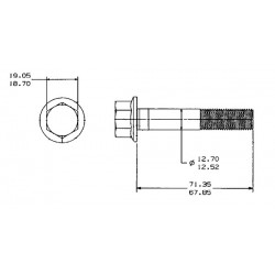 29536847  -  Bolt - Prop Shaft Park Brake Yoke