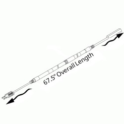 W0000519  -  Cable Asm - Park Brake (67.5" Overall Length) W0000519  -  Cable Asm - Park Brake (67.5" Overall Length)