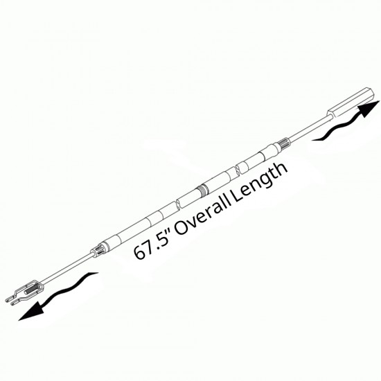 W0000519  -  Cable Asm - Park Brake (67.5" Overall Length) W0000519  -  Cable Asm - Park Brake (67.5" Overall Length)