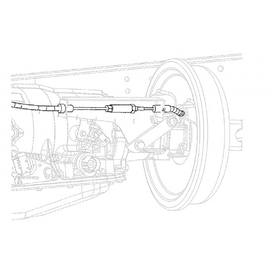 W0007187 - Cable Asm - Park Brake Rear (15.5") W0007187 - Cable Asm - Park Brake Rear (15.5")