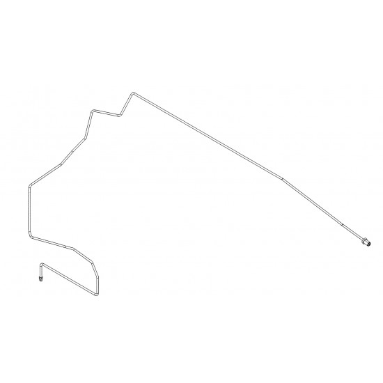 W0007506  -  Pipe Asm - Front Brake RH (From Right Front Caliper Brake Hose to ABS Module)