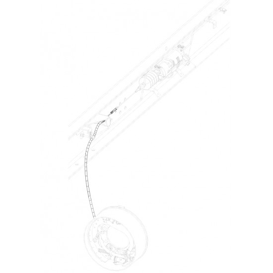 W0008145  -  Cable Asm - Parking Brake Rear, Length 1137mm