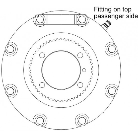 W8001662  -  J72 Hydraulic Propshaft Parking Brake Asm, Without Yoke (GM Transmission)