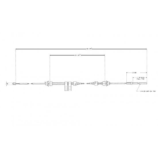 W8007196  -  Cable Asm - Park Brake Front (99.25")