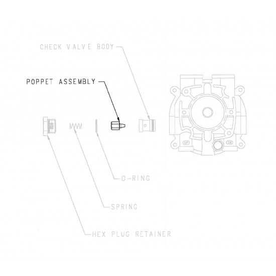 773776 - J71 Park Brake Pump Poppet Valve Asm 773776 - J71 Park Brake Pump Poppet Valve Asm