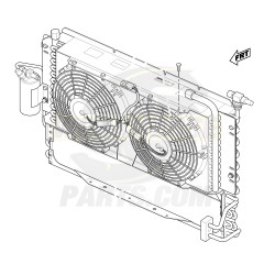 W0006533 -  A/C Condenser, Receiver Dryer, Twin Electric Fan & Engine/Trans Cooler Asm