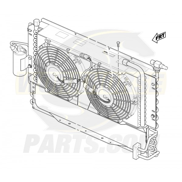 W0006533 -  A/C Condenser, Receiver Dryer, Twin Electric Fan & Engine/Trans Cooler Asm