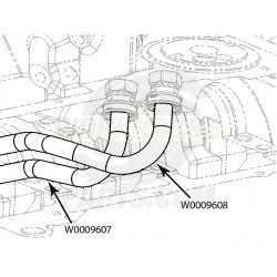 W0009608  -  Hose Asm - Engine Oil Cooler Inlet, Engine Outlet