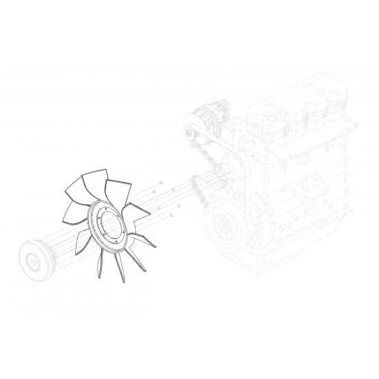 W0000917  -  Blade Asm - Fan (L4B - 3.9L Cummins - Viscous Fan Clutch)