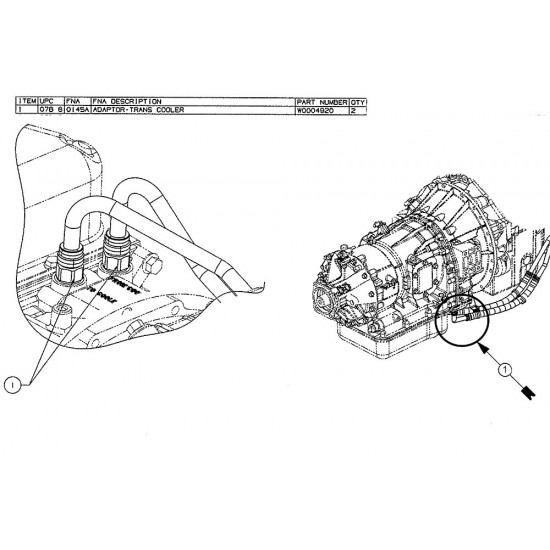 W0004920  -  Transmission Cooling Line Adapter Fitting (At Transmission)