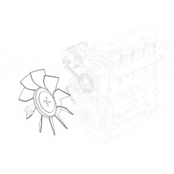 W0006232  -  Blade Asm - Fan (L4B - 3.9L Cummins - Electric Fan Clutch)