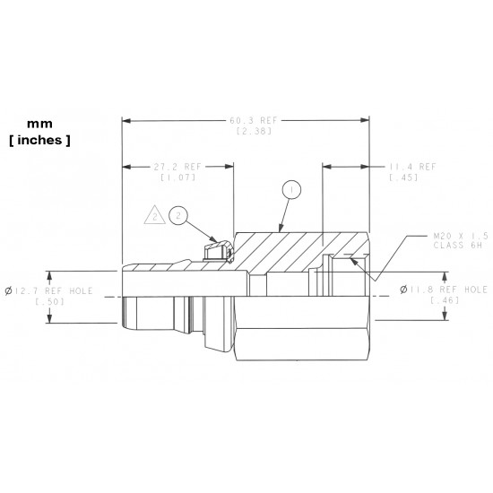 W0012899  -  Engine Oil Cooler Fitting (Rad Side)
