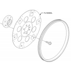 12563531  -  Flywheel Asm -Includes Spacer and Bolts (LR4 - 4.8L & LQ4 6.0L w/ 4L80E)