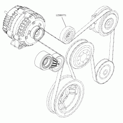 12580772 - Pulley Asm - Belt Idler (L31 - 5.7L)