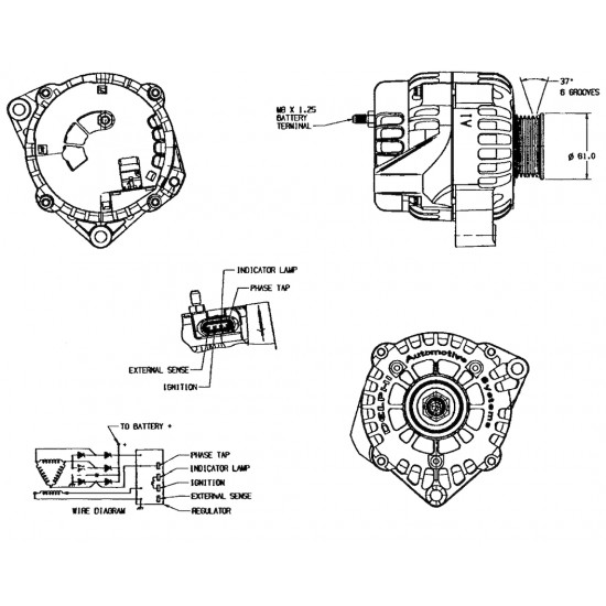 W8800111  - Alternator Asm (130 Amp)