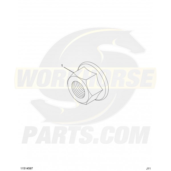 11514597 - Exhaust Pipe Flange Nut (Manifold & Muffler Connection)