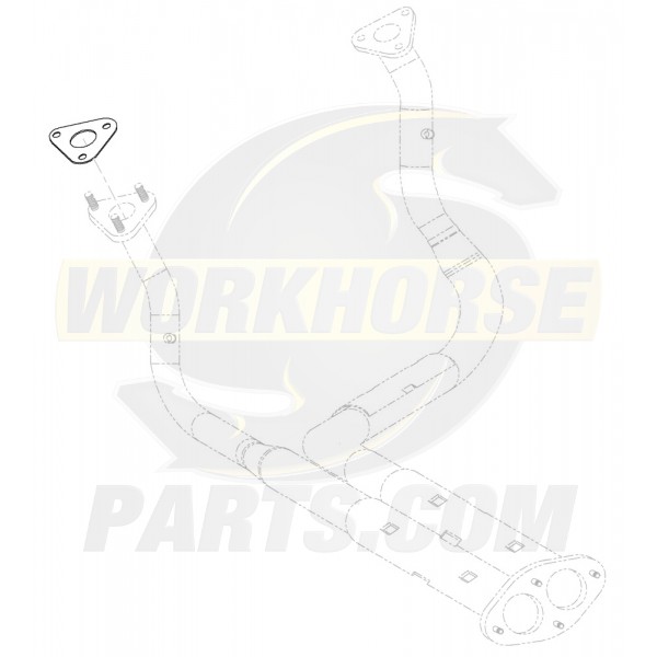 12555806  -  Gasket - Exhaust Manifold Pipe to Downpipe, LH (4.8L & 6.0L)