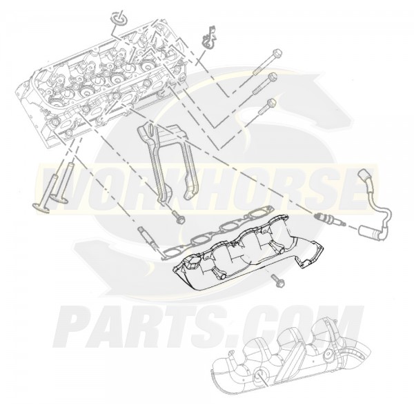 12557283  -  LH Exhaust Manifold, 8.1L