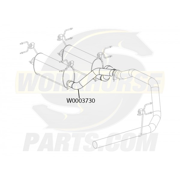 W0003730  -  Pipe Asm - Exhaust, Crossover