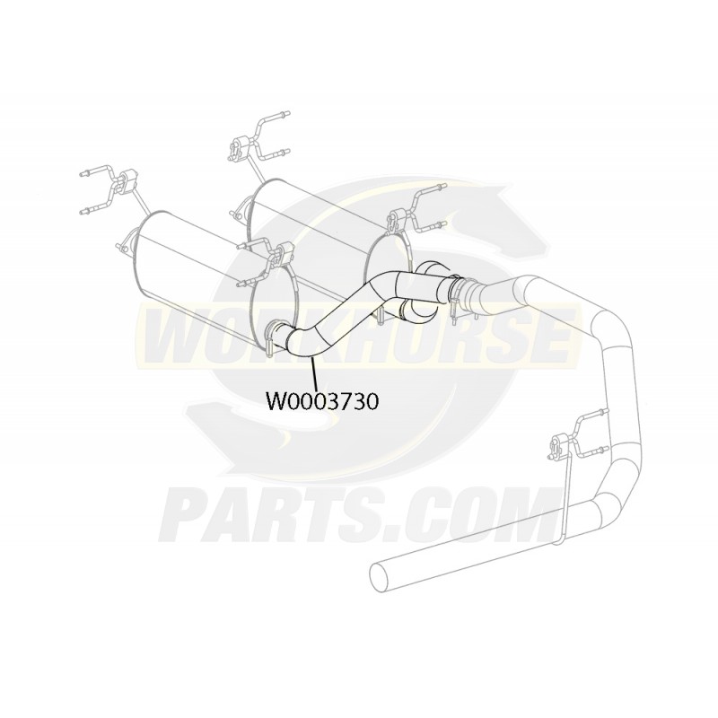 W0003730 Pipe Asm Exhaust, Crossover Workhorse Parts