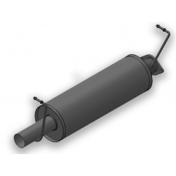W0006356  -  W-Series Muffler Assembly w/ Flanges (Individual)