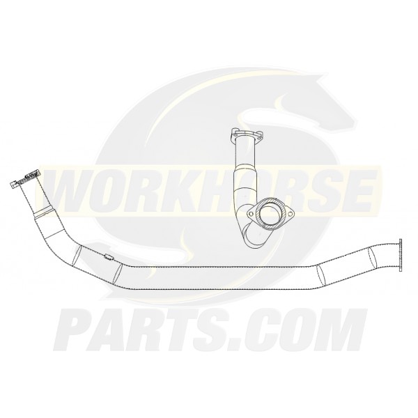 W0007576  -  Downpipe Asm - Exhaust, LH