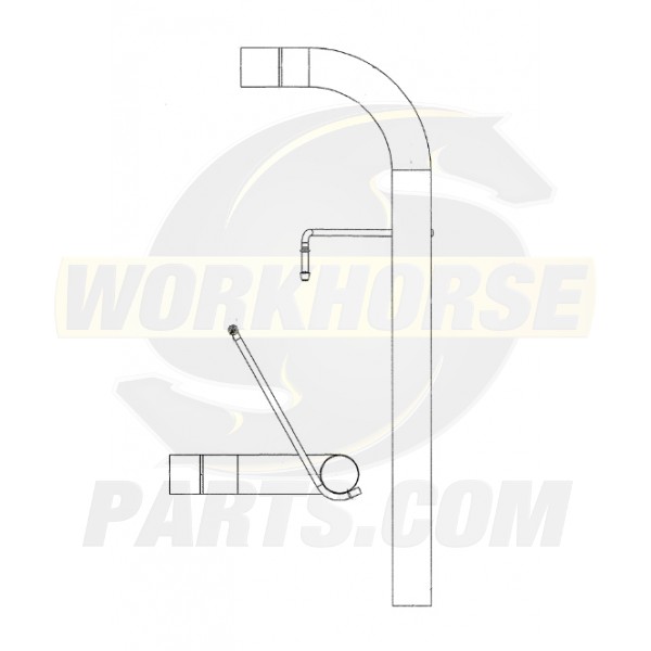 W0007589  -  Pipe Asm - Exhaust Tail, LH