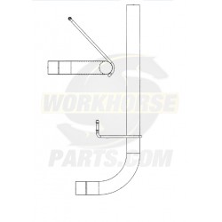 W0007590  -  Pipe Asm - Exhaust Tail, RH