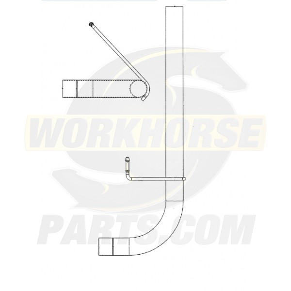 W0007590  -  Pipe Asm - Exhaust Tail, RH