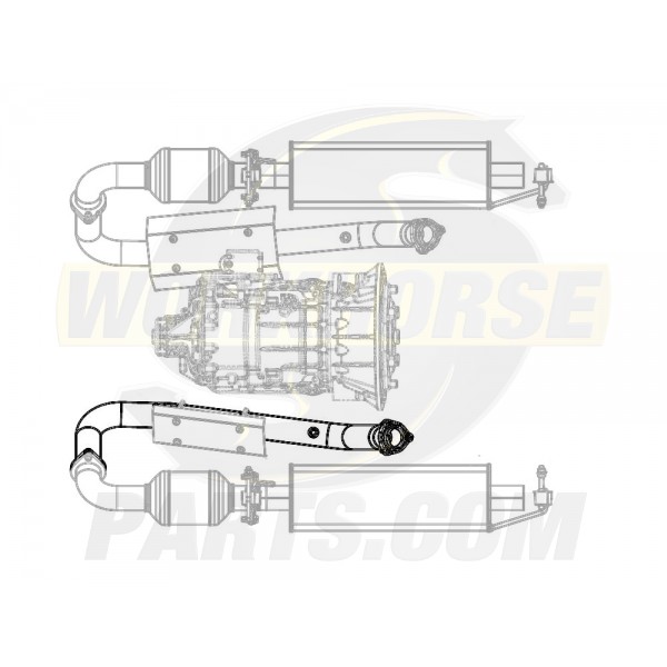 W0008127  -  Downpipe Asm - Exhaust Manifold, Lh