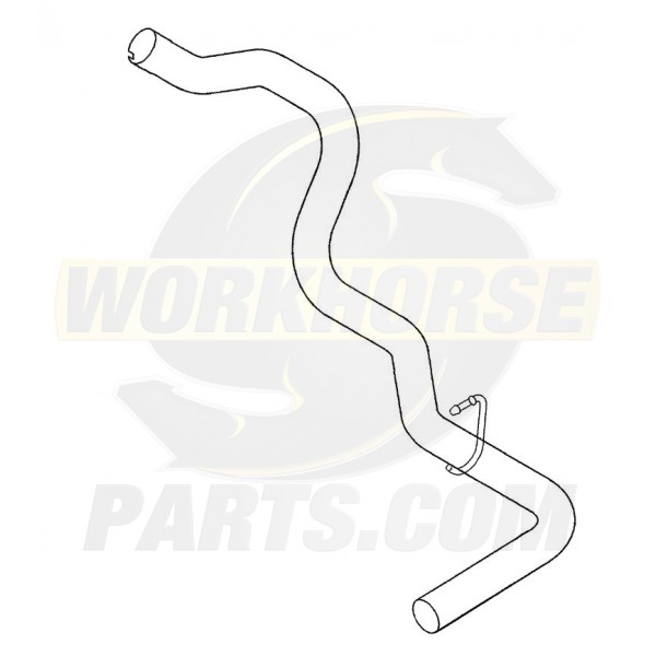 W0012327  -  Pipe Asm - Exhaust Tail (3.00" OD)