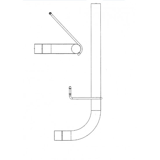 W0007590  -  Pipe Asm - Exhaust Tail, RH
