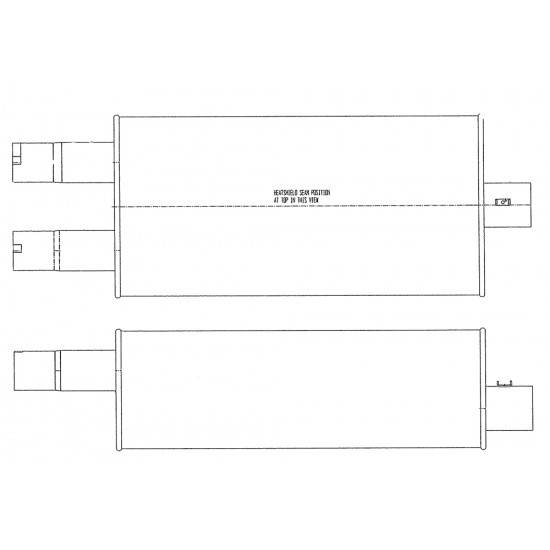 W0012317  -  Muffler Asm - Exhaust (No Hangers) W0012317  -  Muffler Asm - Exhaust (No Hangers)