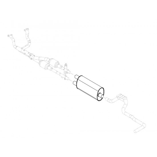 W0012318  -  Muffler Asm - Exhaust With Hangers W0012318  -  Muffler Asm - Exhaust With Hangers
